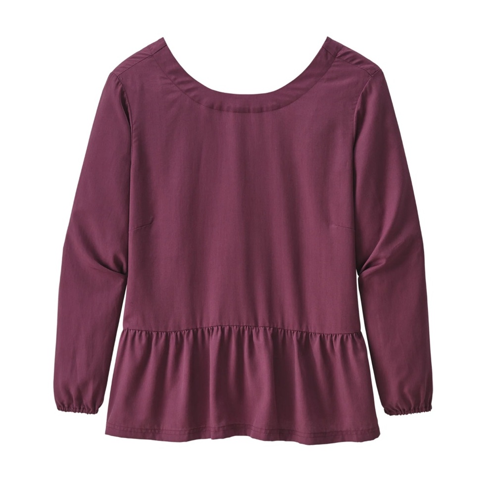 Patagonia Women's Long Sleeve Peplum Blouse in Plum